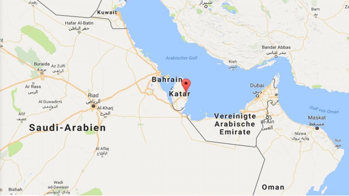 dünya haritası üzerinde doha katar göster 
