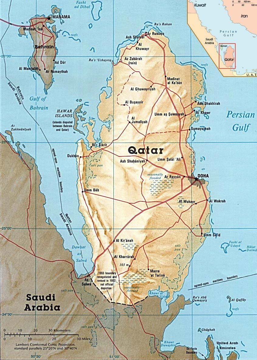 Katar Adaları haritası
