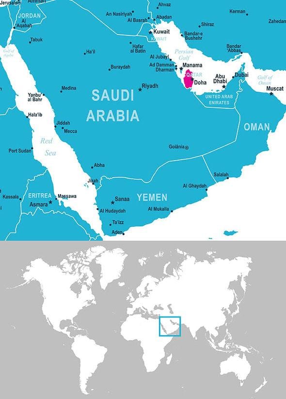 Katar konumun harita