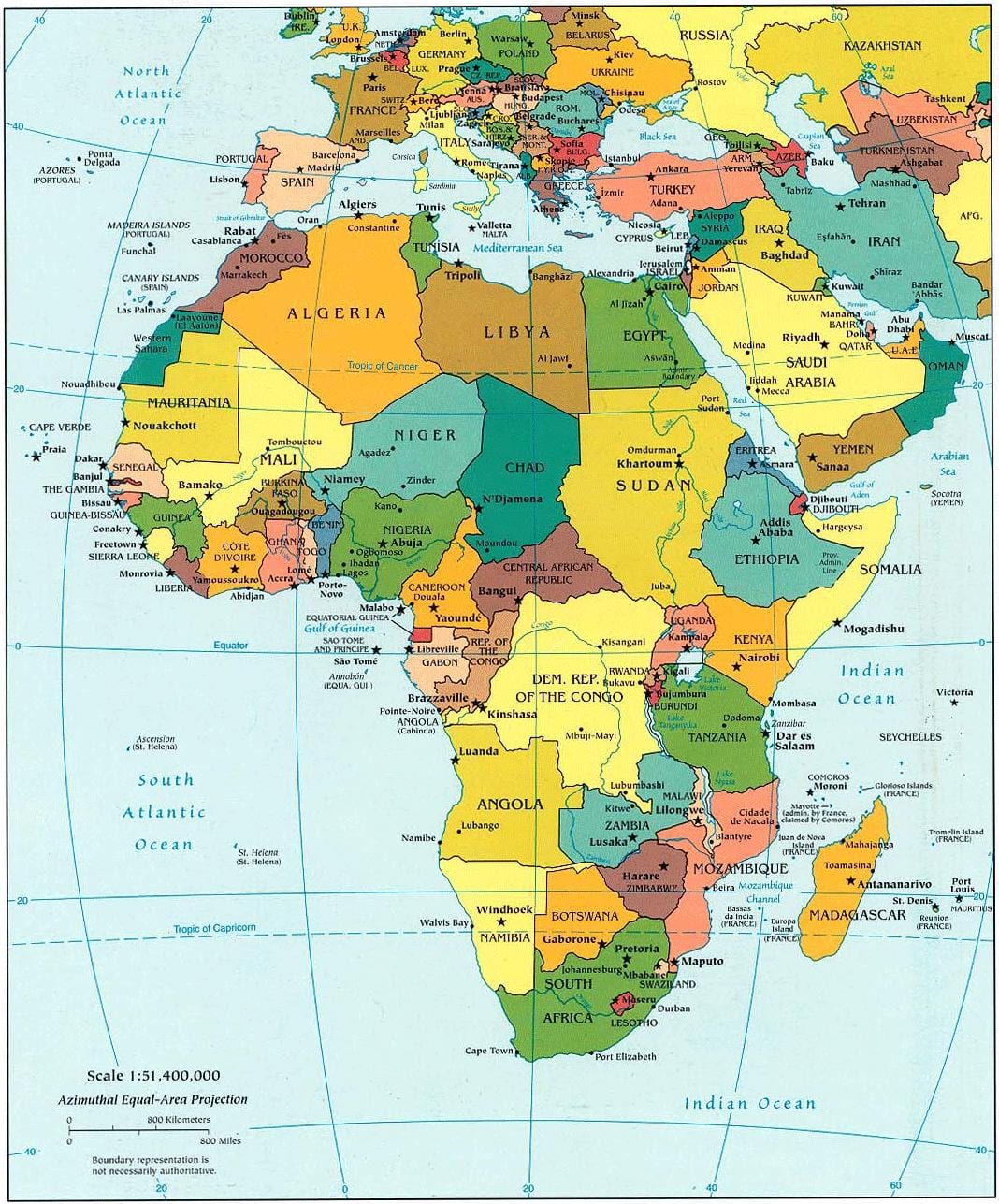 Qatar Afrika haritası