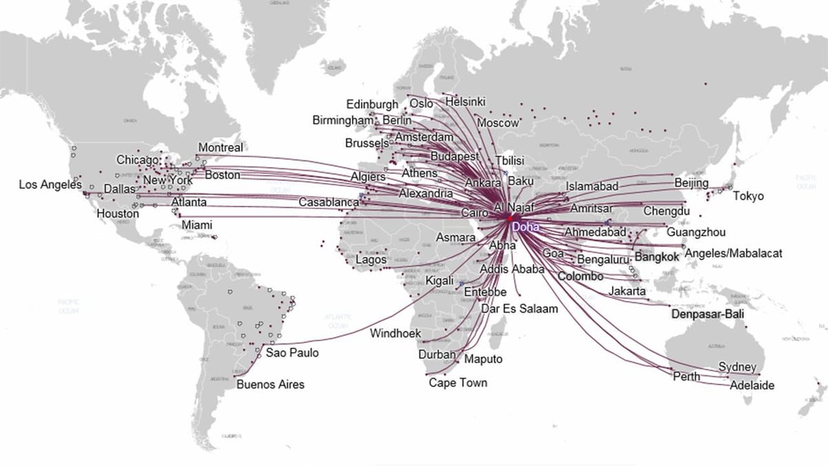 qatar airways harita rota