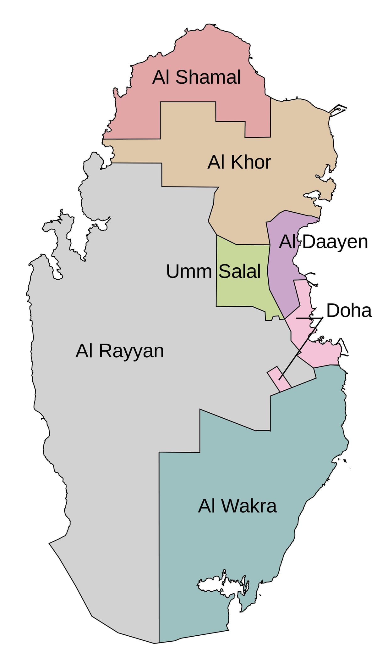 Qatar Belediyesi haritası