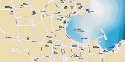 Doha, katar haritası 