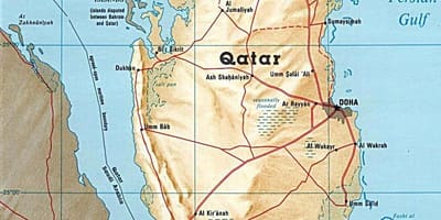 Katar Adaları haritası 