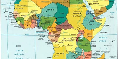 Qatar Afrika haritası 